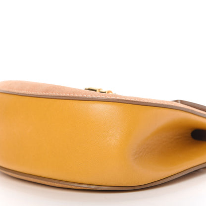 Chloe Suede Smooth Calfskin Mini Drew Shoulder Bag Wet Sunflower 7 of 9