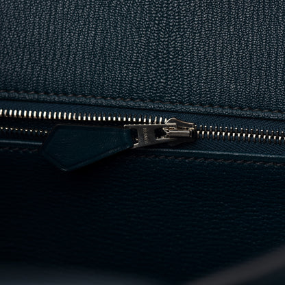 Hermes Box Guilloche Birkin 35 Bleu De Prusse 19 of 36