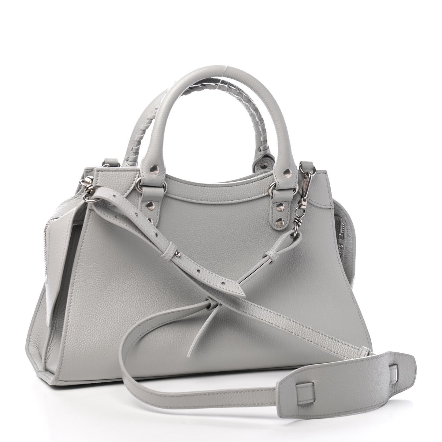 Grained Calfskin Neo Classic Silver Hardware S City Light Grey