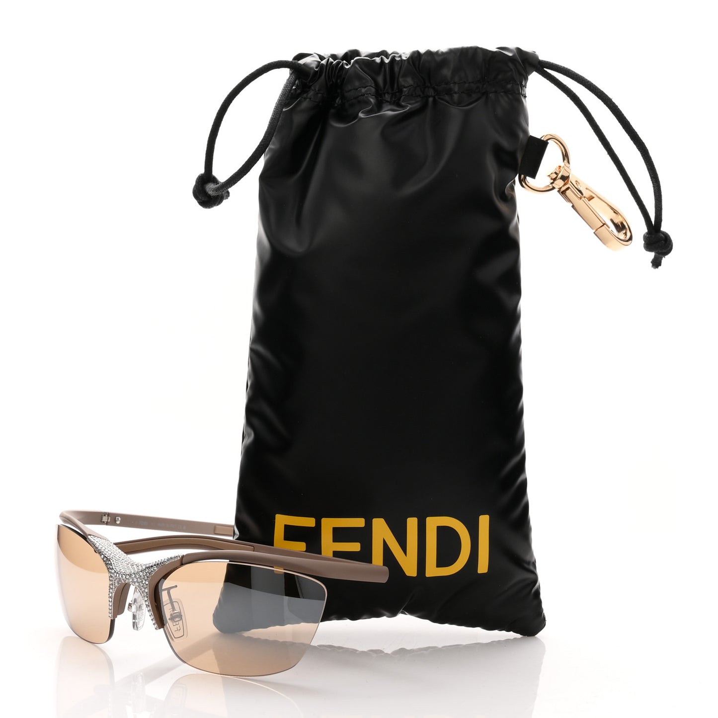 Acetate Matte Crystal 62MM Cat Eye FE40176U Sunglasses Light Brown