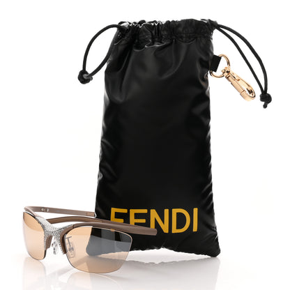 Fendi Acetate Matte Crystal 62MM Cat Eye FE40176U Sunglasses Light Brown 7 of 7