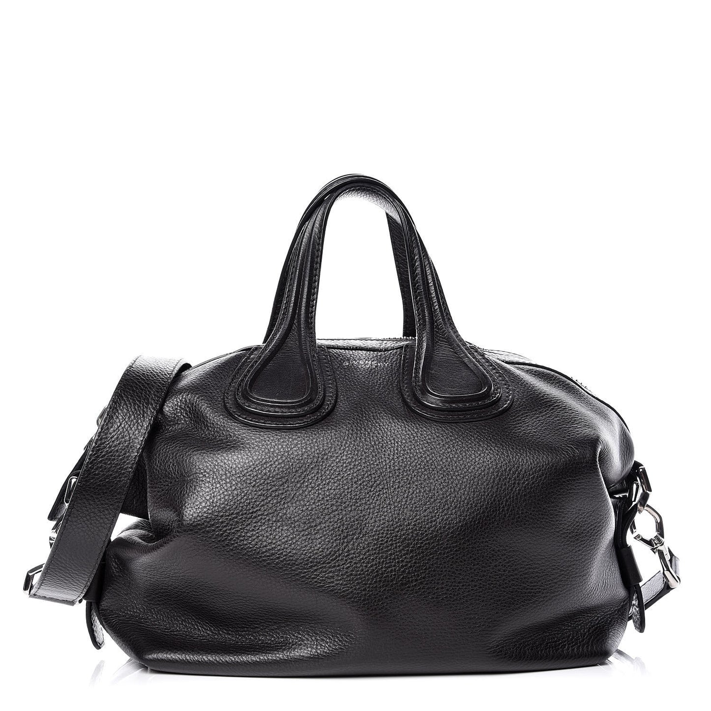 Pebbled Calfskin Small Nightingale Black