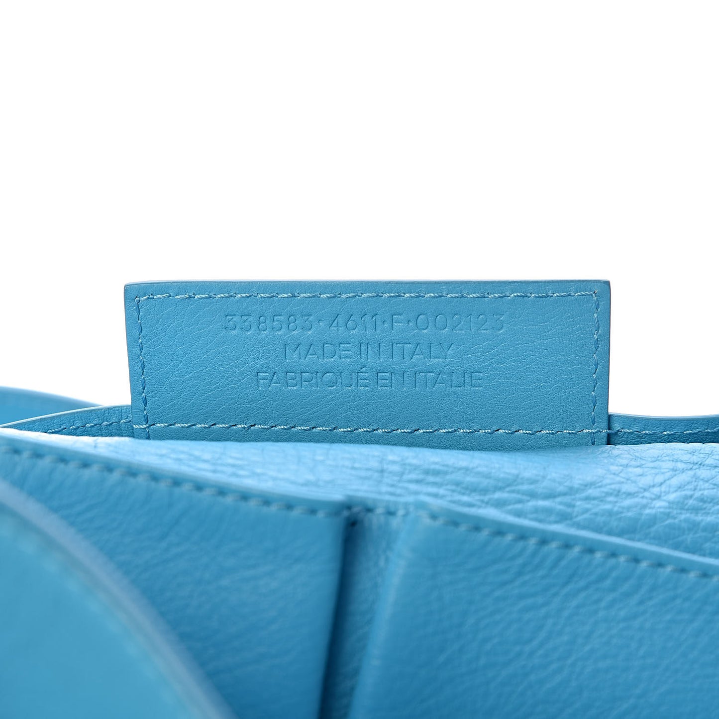 Supple Calfskin Papier A4 Tote Bleu Caraibes