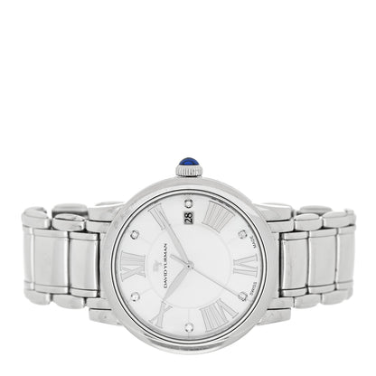 David Yurman Stainless Steel Diamond Mother of Pearl 38mm Classic Quartz Watch 2 of 5