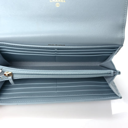 Chanel Lambskin Quilted Chanel 19 Flap Wallet Light Blue 5 of 8