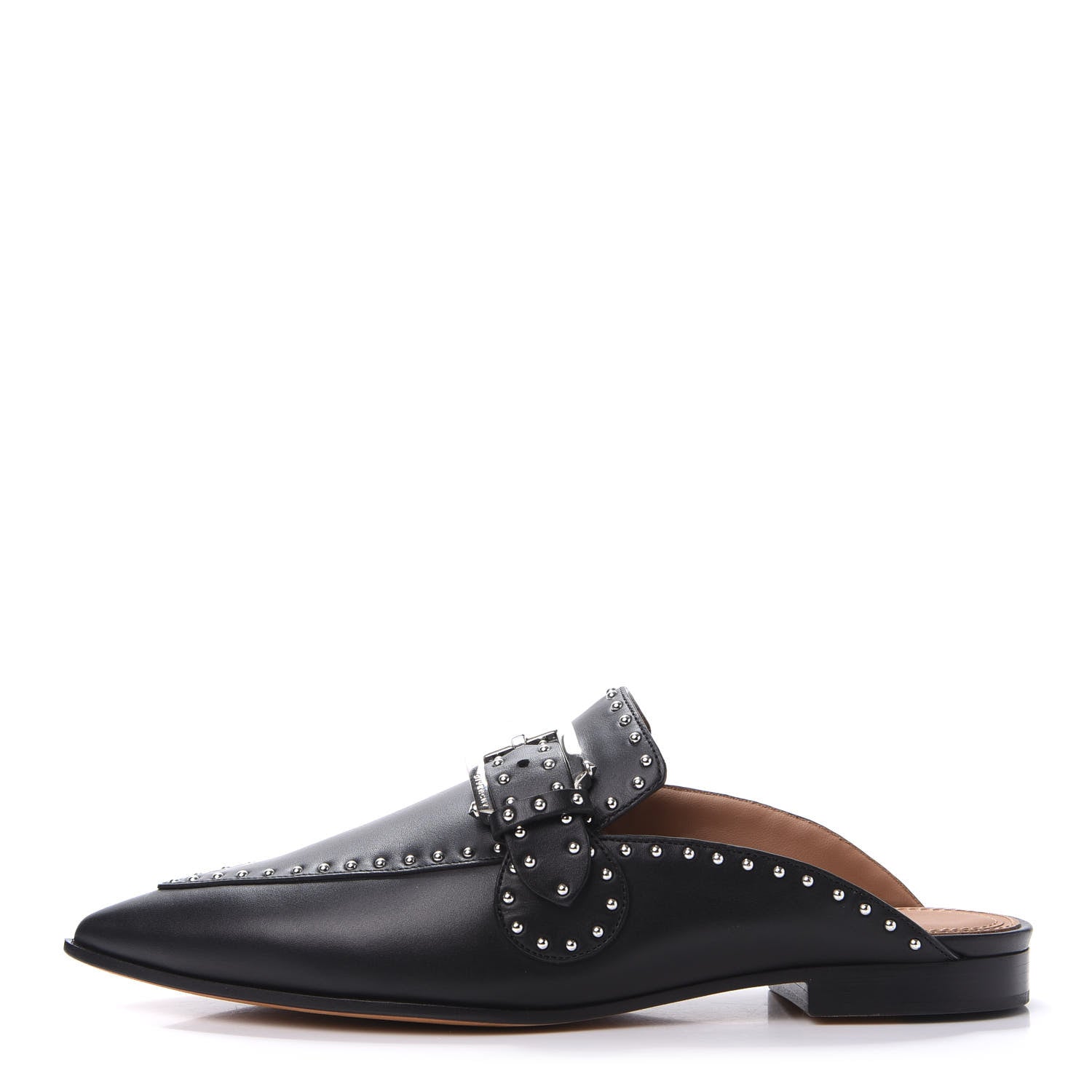 Givenchy Calfskin Studded Elegant Loafer Mule 36 Black 1 of 9
