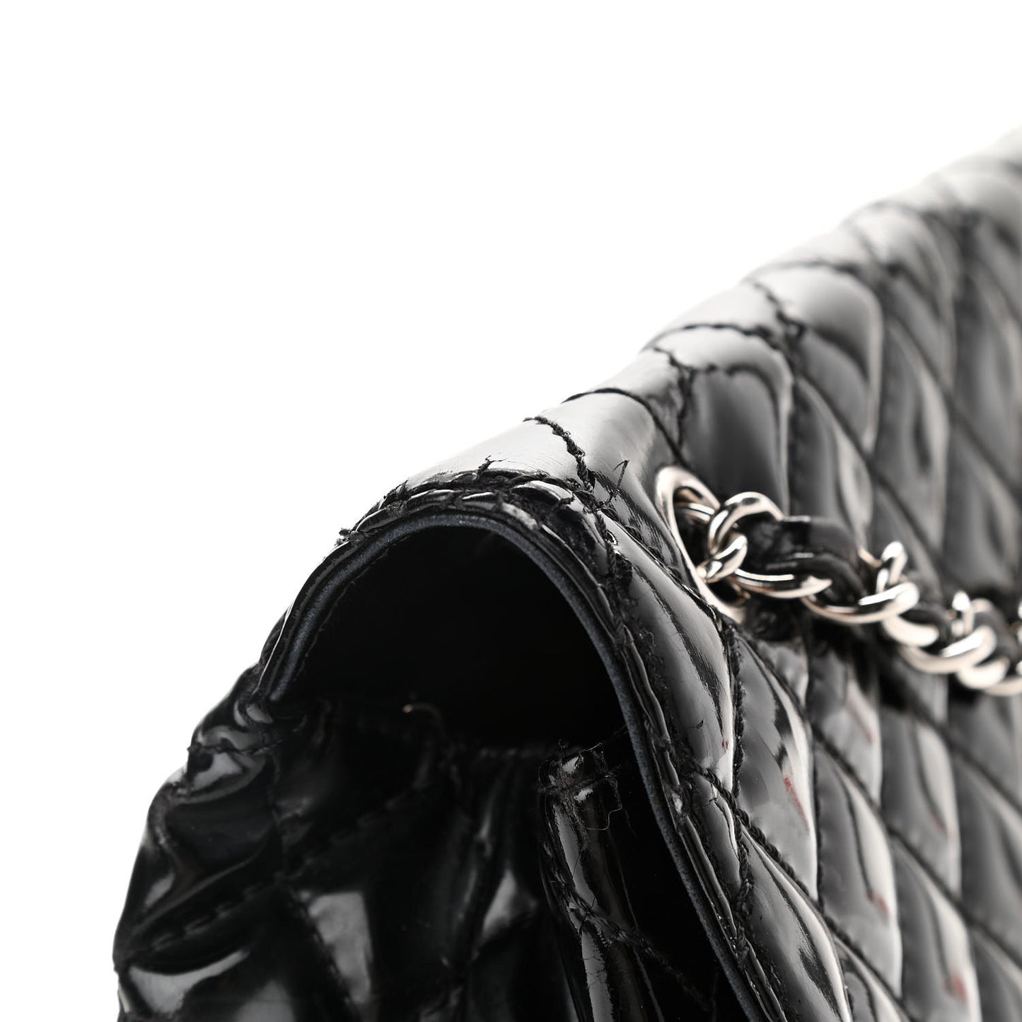 Vinyl Quilted In The Business Flap Bag Black