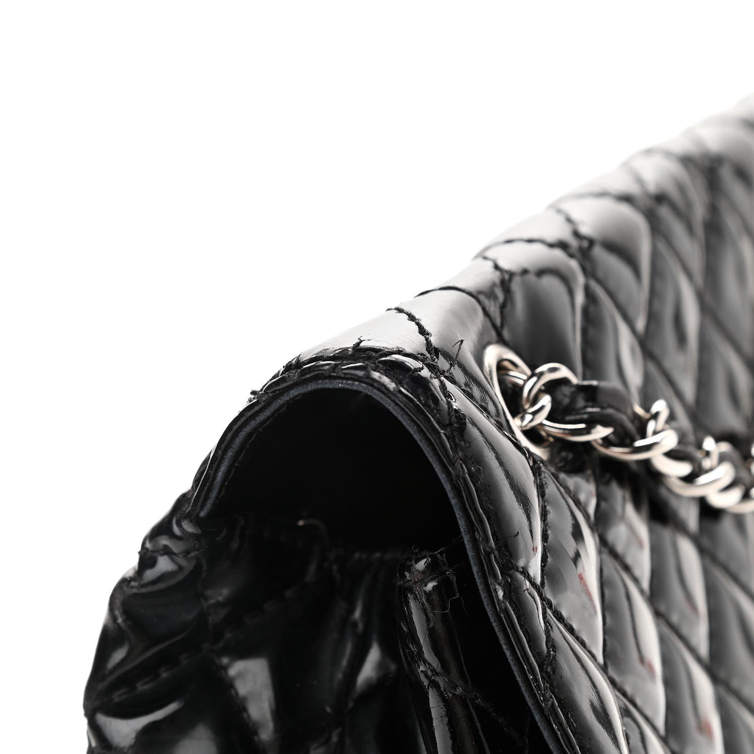 Chanel Vinyl Quilted In The Business Flap Bag Black 7 of 15