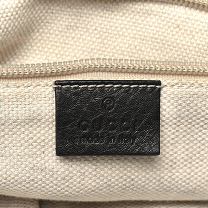 Gucci Pebbled Calfskin Web Messenger Bag Black 6 of 14