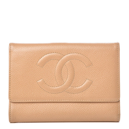 Chanel Caviar CC Timeless Flap Wallet Beige 1 of 12