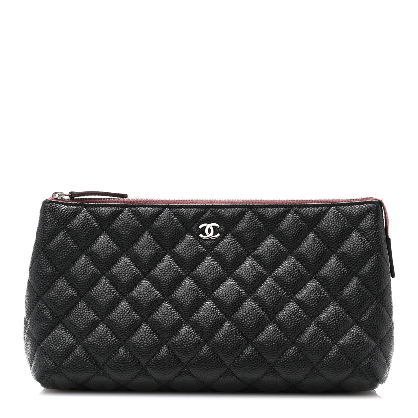 Caviar Quilted Cosmetic Case Black