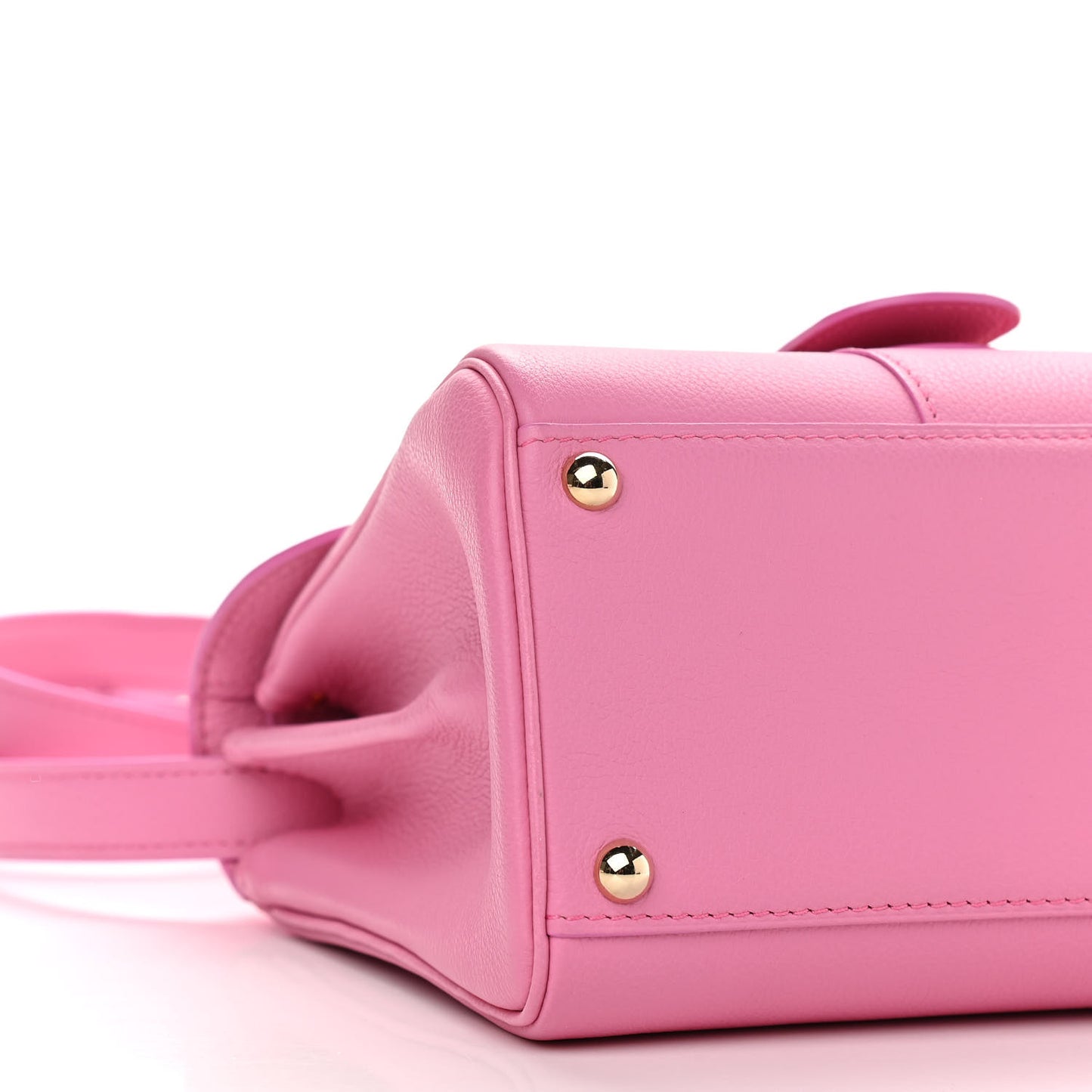 Grained Calfskin Mini Brillant Satchel Flamingo