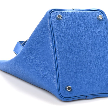 Hermes Taurillon Clemence Picotin Lock 18 PM Bleu Zellige 9 of 11