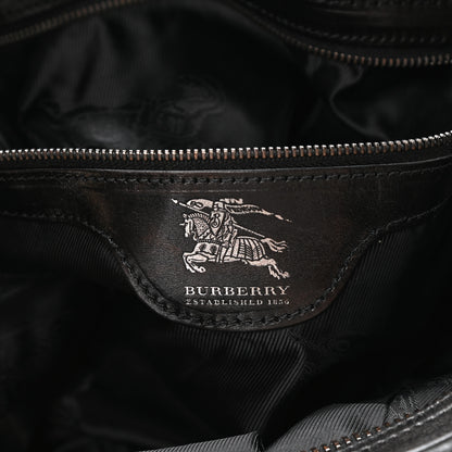 Burberry Prorsum Calfskin Studded Knight Satchel Black 6 of 15