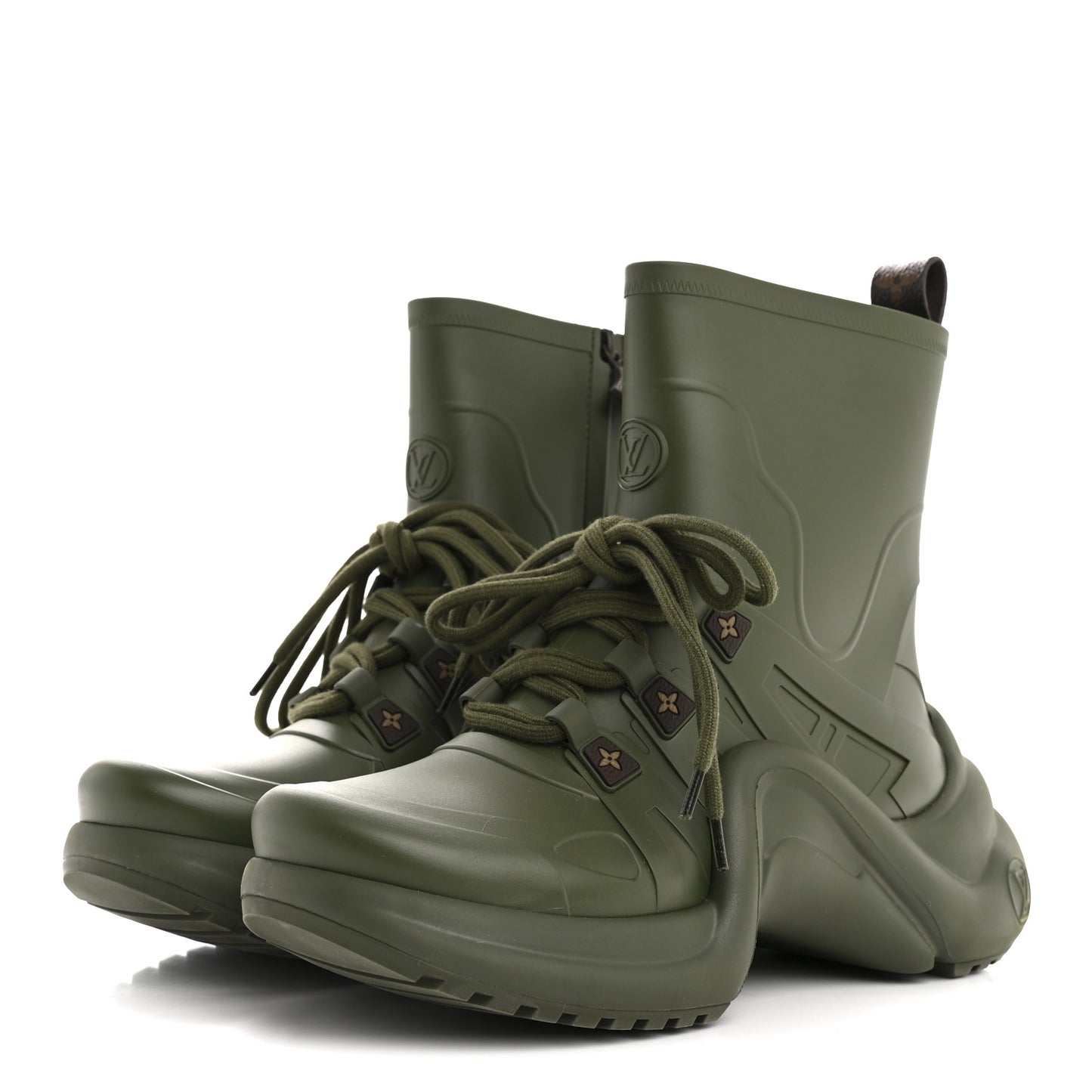 Mat Rubber Monogram LV Archlight Sneaker Boots 38 Kaki