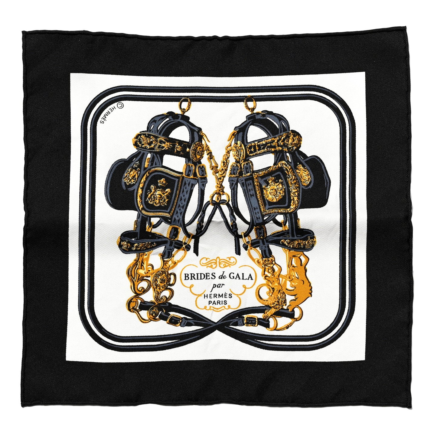 Silk Brides de Gala Nano Scarf 20 Black White Or