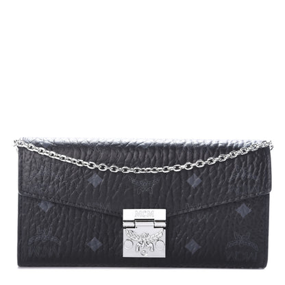 MCM Visetos Large Patricia Wallet On Chain Black 1 of 8