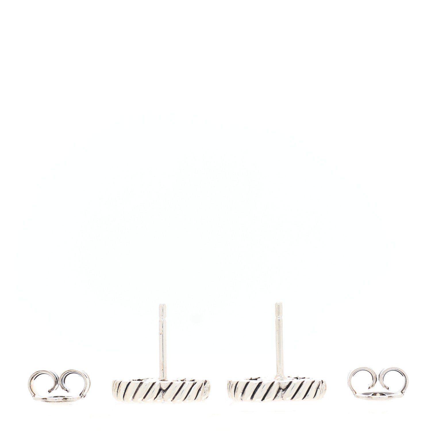 Gucci Sterling Silver Torchon Double G Earrings 2 of 3