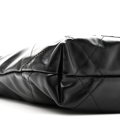 Chanel Shiny Calfskin Quilted Mini Chanel 22 So Black 9 of 10