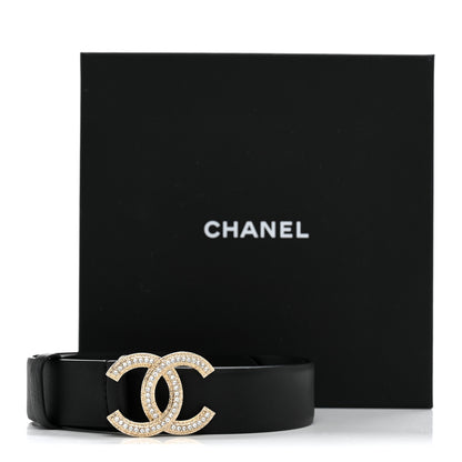 Chanel Calfskin Crystal CC Belt 90 36 Black 8 of 8