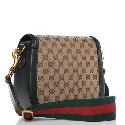 Gucci Monogram Calfskin Medium Lady Web Shoulder Bag Beige Green 3 of 8