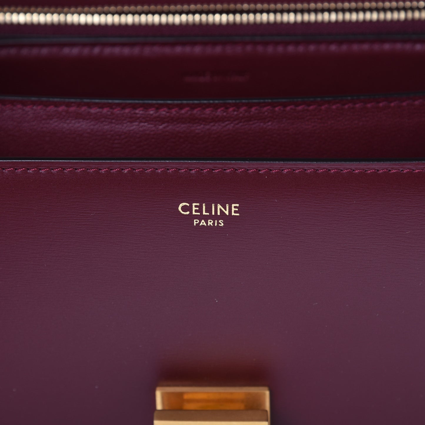 Box Calfskin Medium Classic Box Flap Bag Burgundy