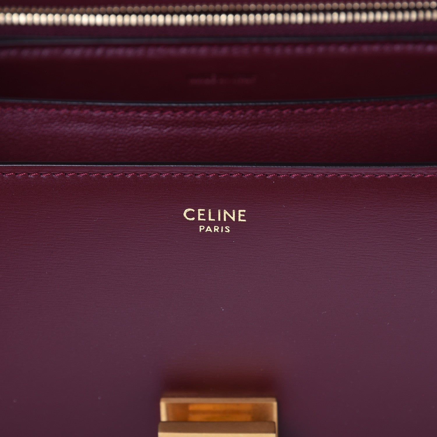 Celine Box Calfskin Medium Classic Box Flap Bag Burgundy 5 of 11
