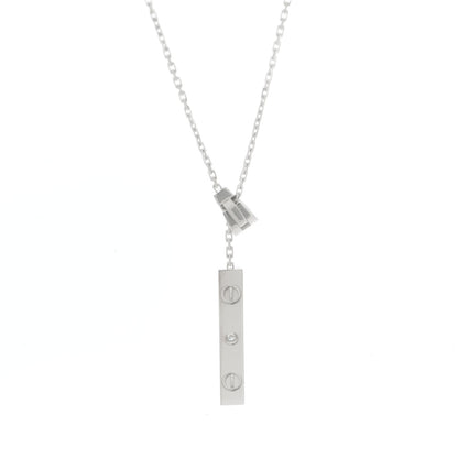 Cartier 18K White Gold Diamond LOVE Lariat Necklace 5 of 6