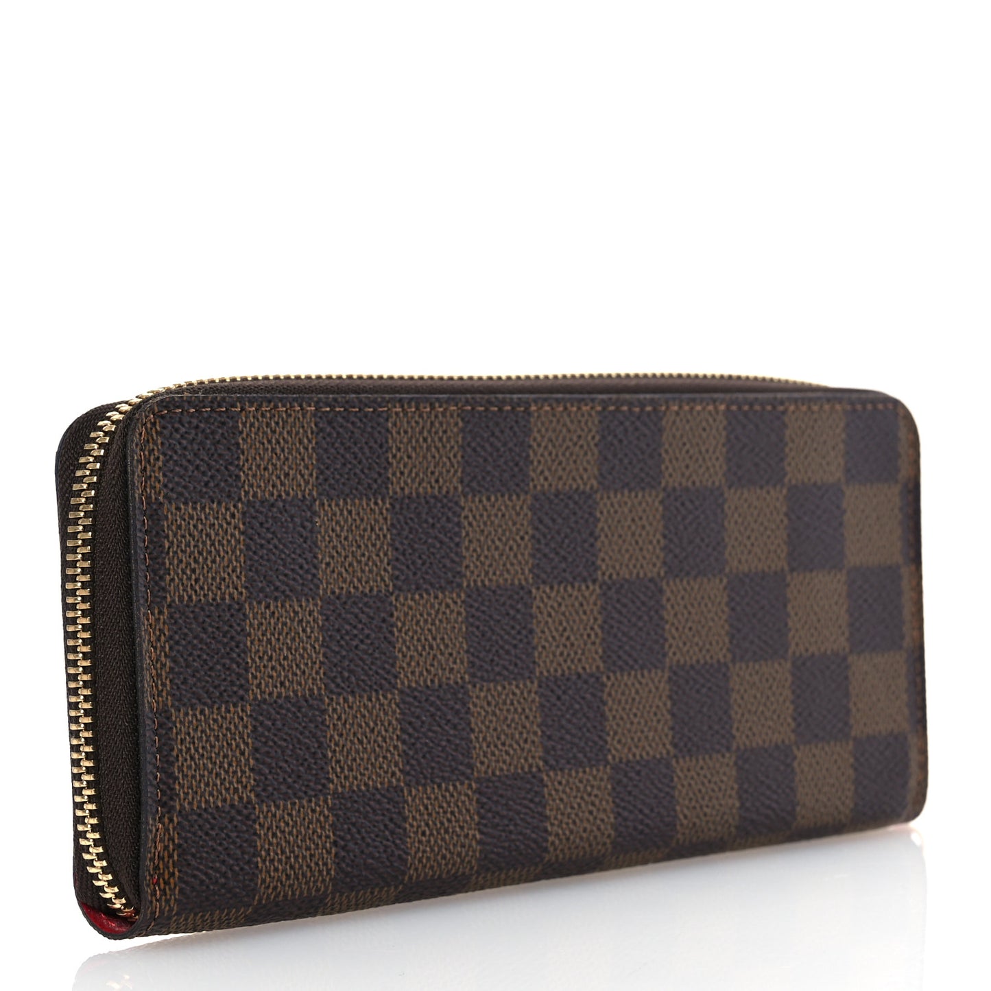 Damier Ebene Clemence Wallet Cherry