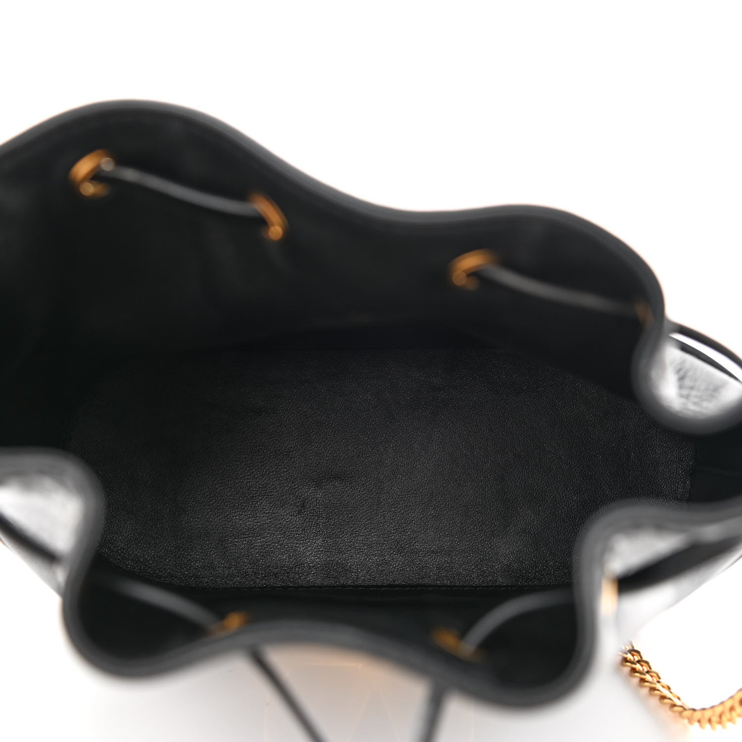 Valentino Garavani Nappa Mini VLogo Signature Chain Bucket Bag Black 5 of 9