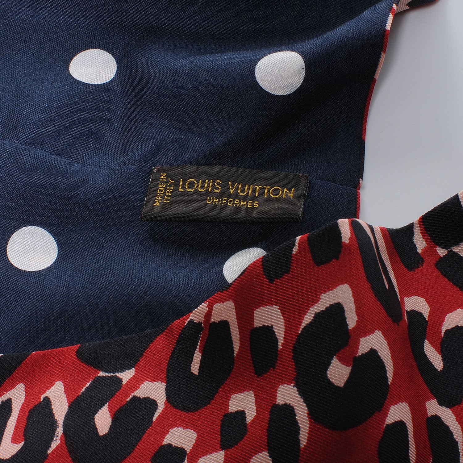 Louis Vuitton Silk Leopard Snood Scarf Red 4 of 6
