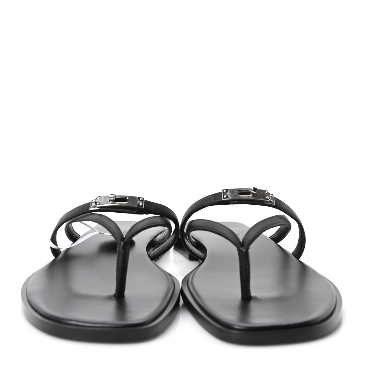 Hermes Calfskin Miss Sandals 39 Black 6 of 18