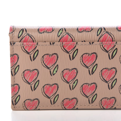 Prada Vitello Move Love Print Card Holder Cipria 5 of 8