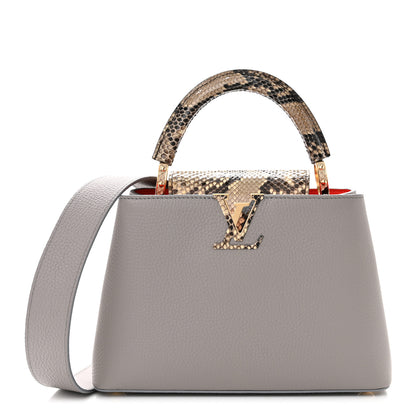 Louis Vuitton Taurillon Snakeskin Capucines BB Steeple Grey 1 of 10