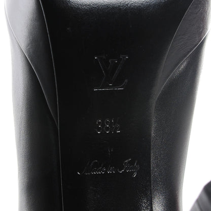 Louis Vuitton Calfskin Suede Art Deco Boots 38.5 Black 6 of 7