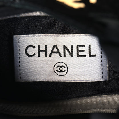Chanel Velvet Calfskin Mixed Fibers CC Sneakers 35 Black 9 of 9
