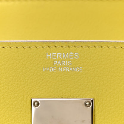 Hermes Toile De Camp Evercolor HAC Birkin 40 Ficelle Lime 6 of 11