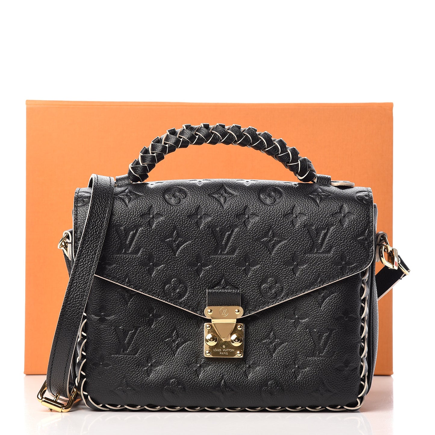 Empreinte Braided Pochette Metis Black