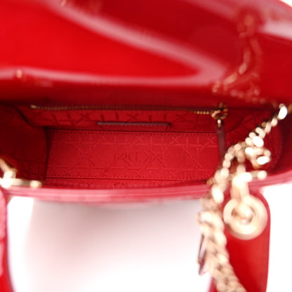 Christian Dior Patent Cannage Mini Lady Dior Red 5 of 10