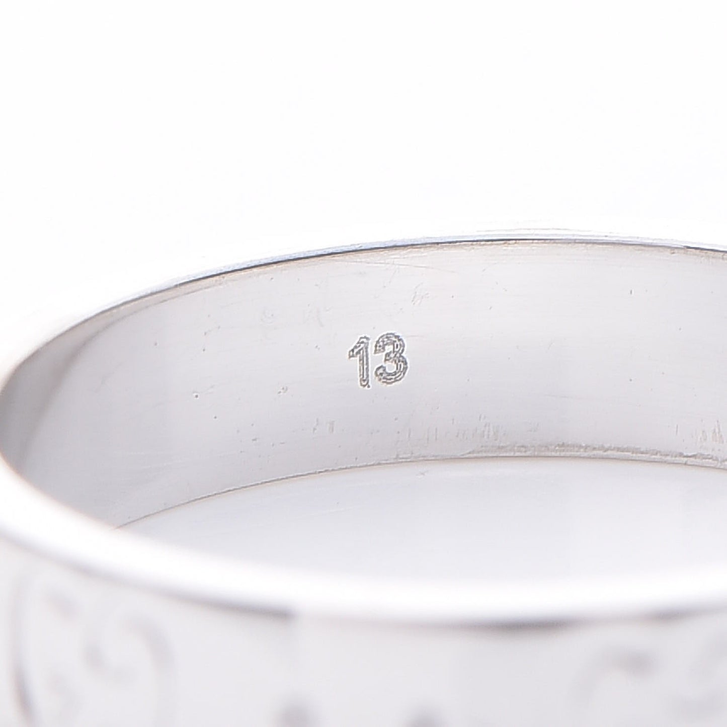 18K White Gold 4mm Icon Thin Band Ring 53.1 6.5