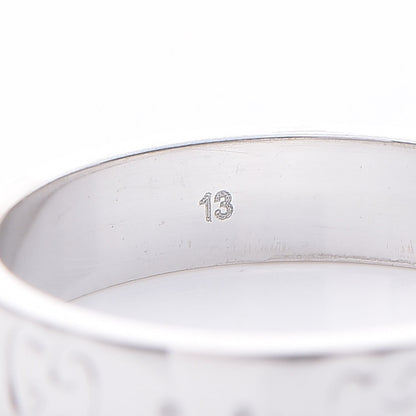 Gucci 18K White Gold 4mm Icon Thin Band Ring 53.1 6.5 5 of 5