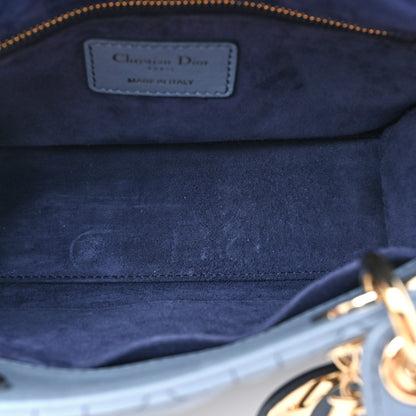 Christian Dior Lambskin Cannage Gradient Small My ABCDior Lady Dior Indigo Blue 5 of 12