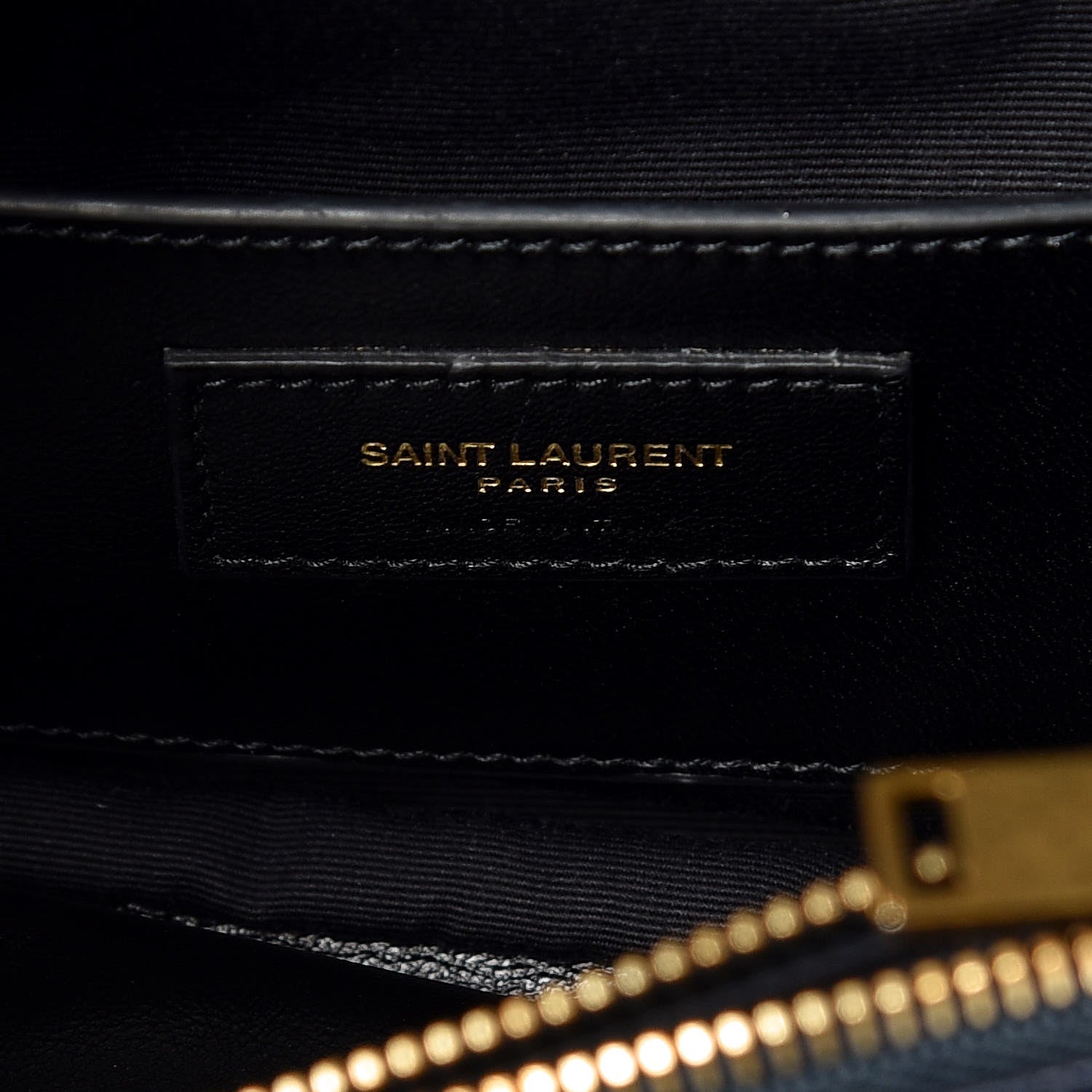 Saint Laurent Suede Mixed Matelasse Triquilt Large Monogram Envelope Satchel Navy Blue 8 of 9