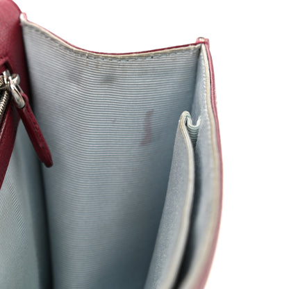 Christian Dior Grained Calfskin Large Diorama Flap Bag Burgundy 7 of 11