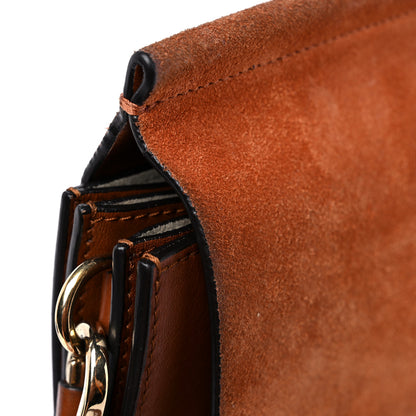 Chloe Suede Calfskin Medium Faye Shoulder Bag Tobacco 18 of 18