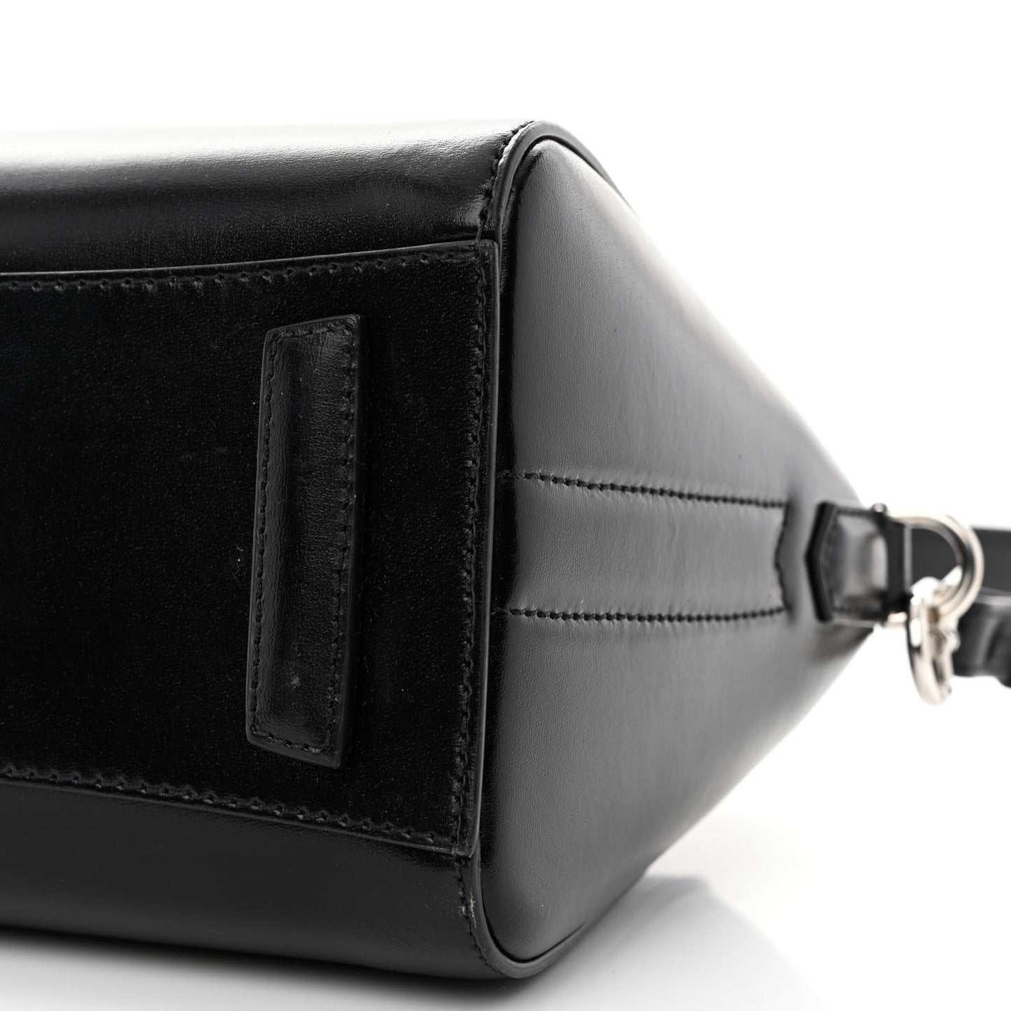 Shiny Lord Calfskin Mini Antigona Black