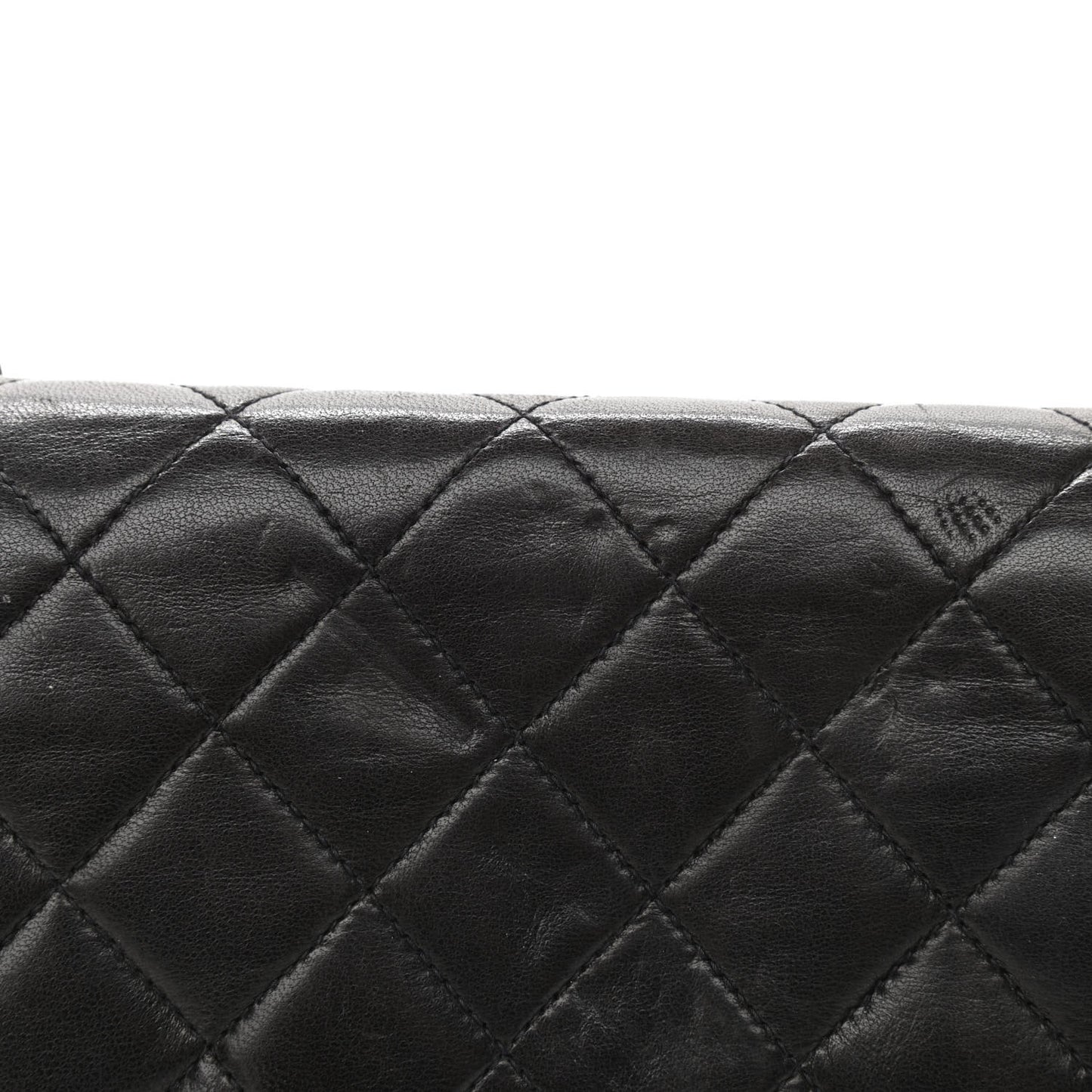 Lambskin Quilted Small Double Flap Black