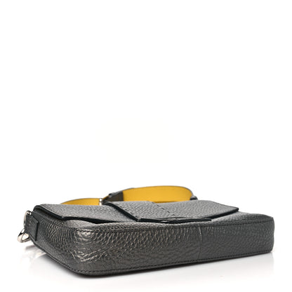 Fendi Cuoio Romano Lux Enamel Selleria Belt Baguette Bag Graphite 4 of 9