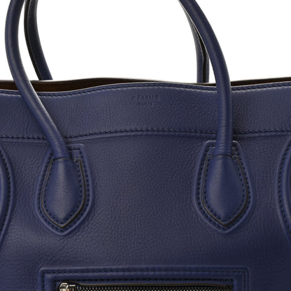 Celine Grained Calfskin Medium Phantom Luggage Indigo 7 of 14