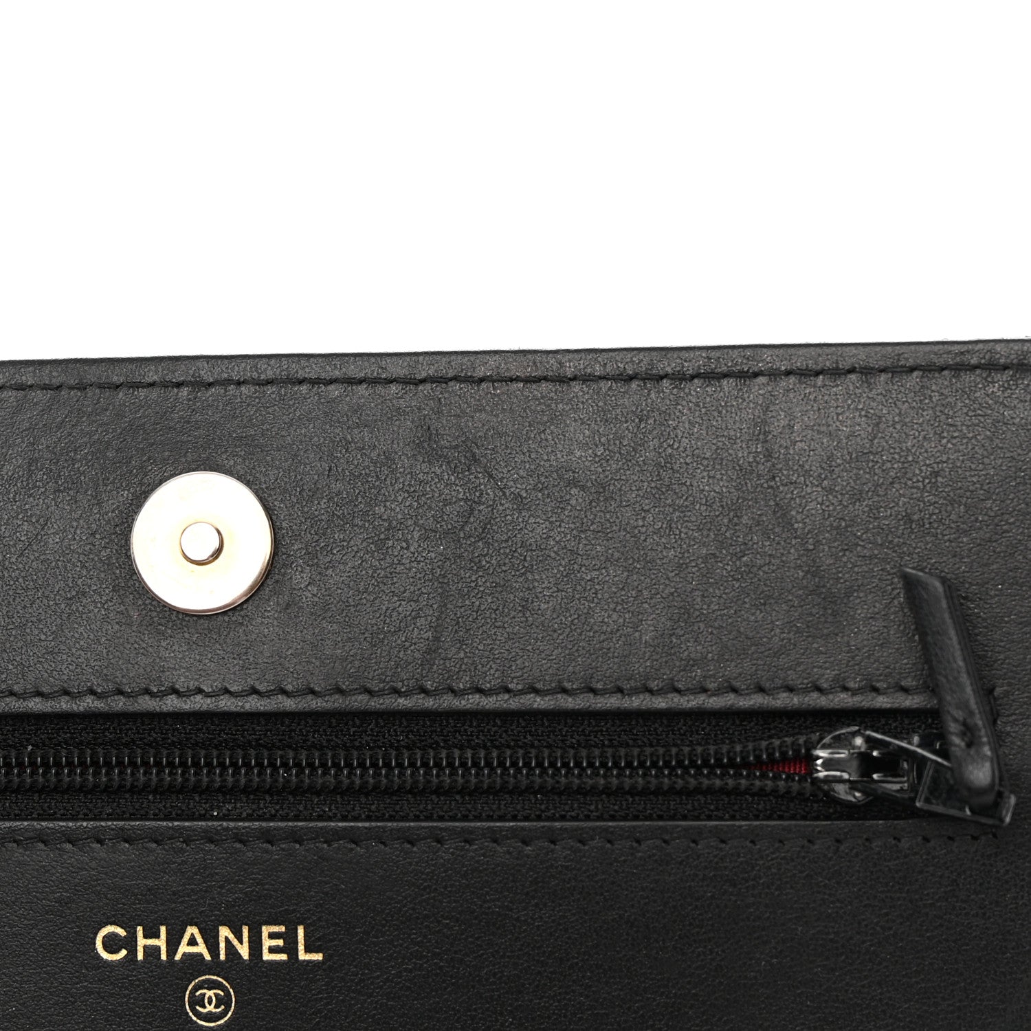 Chanel Shiny Goatskin Quilted Chanel 19 Wallet On Chain WOC Black 12 of 23